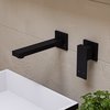 Alfi Brand Black Matte Single Lever Wallmount Bathroom Faucet AB1468-BM